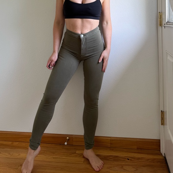 Levi's Women’s Olive Green Runaround Super Skinny High Rise Jeans Women XS - Picture 4 of 11